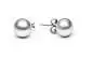 Preview: Klassischer Perlenohrstecker grau button 8.5-9 mm, Sicherheitsverschluss 925er Silber, Gaura Pearls, Estland
